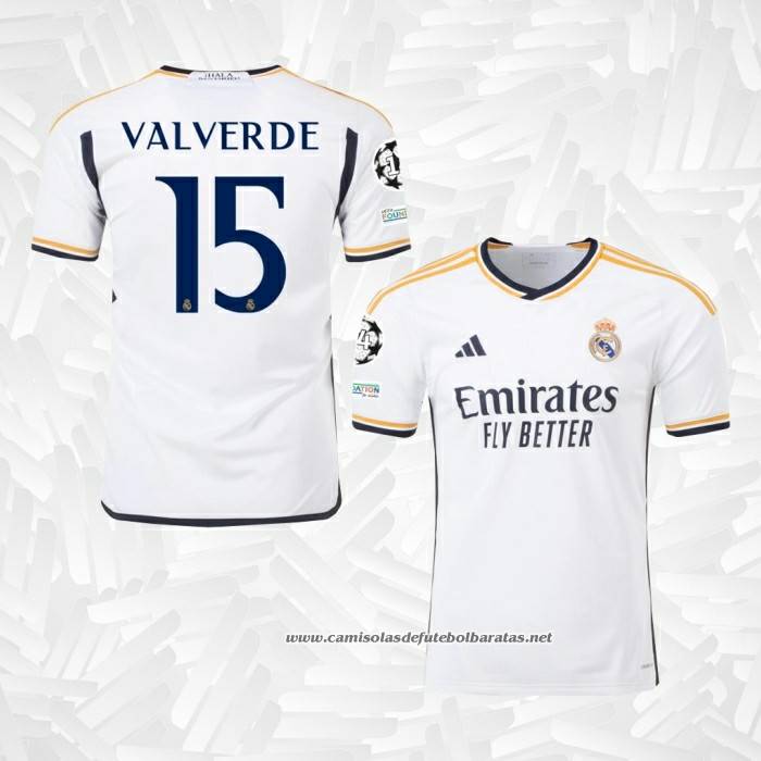 1º Camisola Real Madrid Jogador Valverde 2023-2024